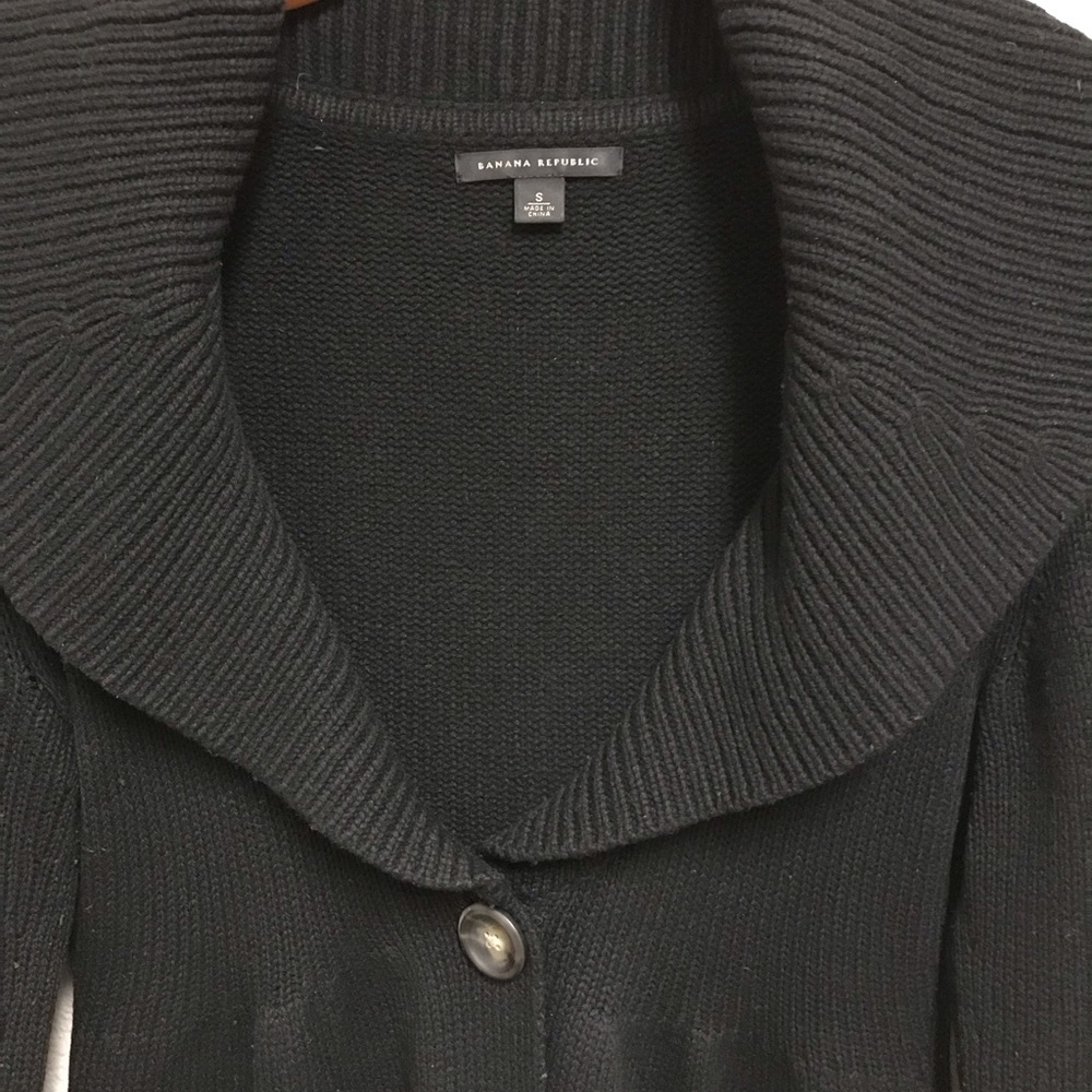 Banana Republic  Black Sweater Cardigan Duster